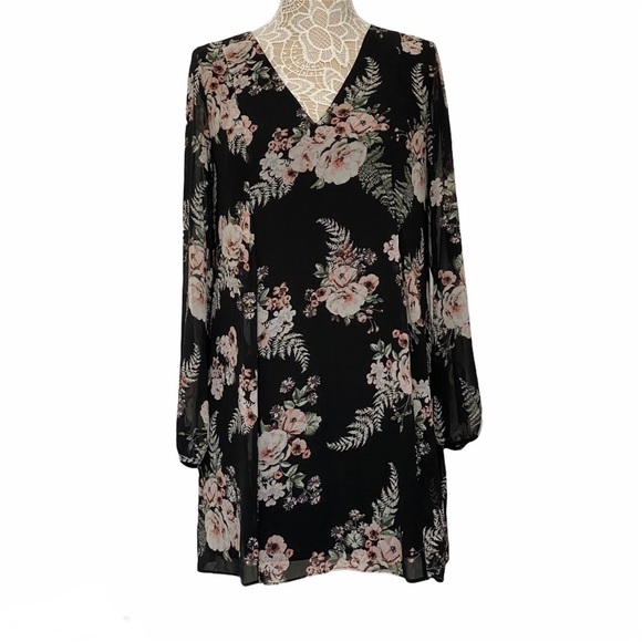 BCBGeneration Long Sleeve Tie Back Mini Dress - Picture 4 of 16